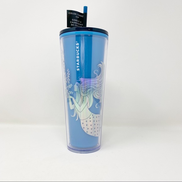 STARBUCKS Color Changing LIMITED EDITION Blue Siren Mermaid Tumbler - Picture 3 of 9